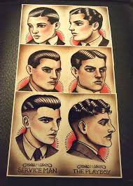 Hey I Found This Really Awesome Etsy Listing At Http Www Etsy Com Listing 150417253 1920s Gentlemens Peinados Para Caballero Pelo Vintage Diseno De Barberia
