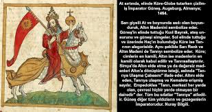 At Sirtinda Elinde Kure Globe Tutarken Cizilmis Imparator Gunes Augsburg Almanya 1464 Augsburg Bayrak Imparator