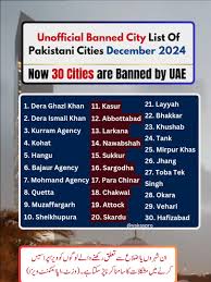Updated Banned City List for UAE Visit Visa | Latest Visa Updates