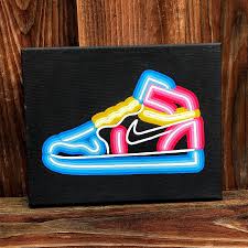 With thousands of canvas and framed art prints to choose from, you're bound to find the perfect affordable art for your space online at icanvas. Custom Sneaker Neon Sign Effect Canvas Painting Etsy