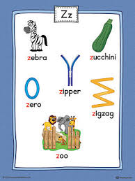 If your child's preschool does show and tell based on a letter of . Letter Z Word List With Illustrations Printable Poster Color Myteachingstation Com
