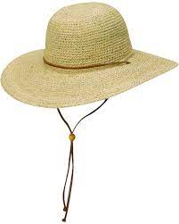 Scala Women S Natural Organic Raffia With Leather Chin Cord Sun Hat In 2021 Raffia Hat Straw Cowgirl Hat Cowgirl Hats