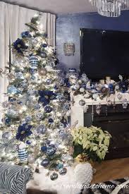 Beautiful Blue And White Christmas Home Decorating Ideas Plus 18 Other Bloggers Christmas Home Tours Christmas Decorations For The Home Blue Christmas Decor Christmas Home