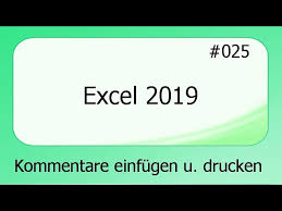 Ist es nicht der fall, wird ein neuer kommentar eingefügt. Excel 2019 025 Kommentare Einfugen Deutsch Hd Youtube
