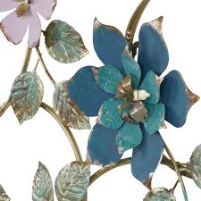 Created from many bits of colorful materials, this breathtaking work of art will astonish add these stunning wall plaques to your interior to make it stand out a little more with visual appeal and charm. 6985 Kamea Metal Flower Wall Decor