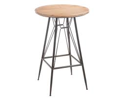 Table basse ronde design orkad 199,99€. Table Haute Plateau Rond 65cm Bois Pieds Metal Style Industriel
