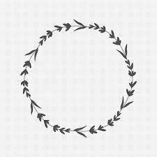 Floral Laurel Wreath Svg Files Flower Border Svg Circle Etsy In 2021 Monogram Frame Floral Wreaths Illustration Circle Monogram