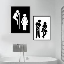 Black And White Framed Art For Bathroom Girl Boy Black White Funny Poster Wall Art Canvas Painting Nordic Posters And Prints Wall Picture Funny Wall Art Wall Art Canvas Painting Canvas Art Wall Decor