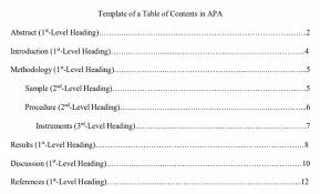 Number each table with an arabic. How To Write A Table Of Contents For Different Formats With Examples
