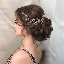 Wedding Hair Vine Extra Long Crystal And Pearl Hair Piece Flower Headpiece Bridal Jewelry Crystal Wreath Accessories For Bride Headband Vine Dugun Saci Gelin Sac Modelleri Son Moda Sac Modelleri