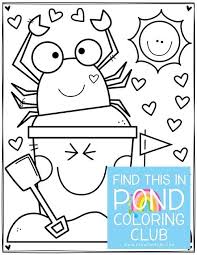 Use a coloring page as a story starter. Coloring Club From The Pond Easy Coloring Pages Coloring Pages Printable Valentines Cards