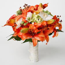 Your Favourite Perennials For Weddings Tiger Lily Bouquet Lily Bridal Bouquet Purple Wedding Bouquets