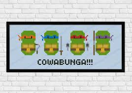 Free stitching pattern creator and generator. Teenage Mutant Ninja Turtles Digital Cross Stitch Pattern