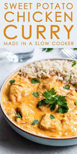 Sweet Potato Chicken Curry Recipe Garlic Matters Recipe Sweet Potato Recipes Healthy Slow Cooker Chicken Curry Curry Recipes
