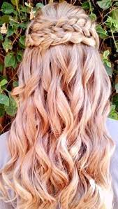Bridesmaid Waterfall Braid With Loose Romantic Curls Long Hair Styles Loose Hairstyles Hair Styles