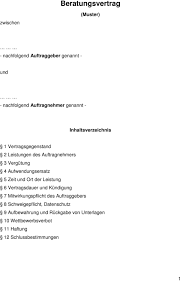 Beraterverträge können als dienstvertrag oder als werkvertrag geschlossen werden. Beratungsvertrag Muster Zwischen Nachfolgend Auftraggeber Genannt Und Nachfolgend Auftragnehmer Genannt Inhaltsverzeichnis Pdf Free Download