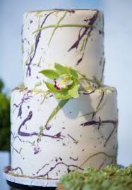 Spatter Accent Wedding Cake Lime Green Weddings Green Wedding Cake Green Themed Wedding