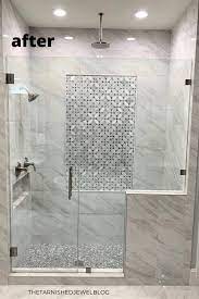 Marble slab walls coupled with marble tiles laid in a herringbone pattern make for a decadently luxurious space. Shower Remodel Design Guide 10 Things You Must Know Thetarnishedjewelblog