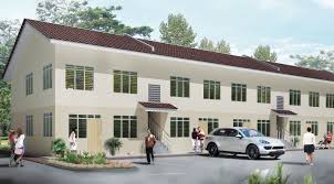 Rumah berkembar setingkat kos sederhana rendah 56 unit. Teobros Taman Tanjong Minyak Perdana
