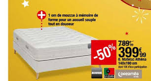 2 personnes • 140 x 200 cm : Offre Matelas Athena 140x190 Cm Chez But