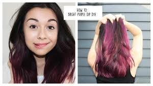 Purple first then black at the ends. How I Got My Dark Brown Hair Purple Noo Youtube