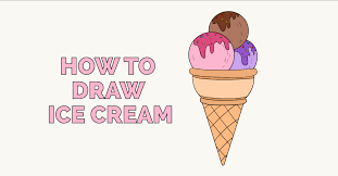 It has a round mouth and seems to be telling us to enjoy it, or it will melt soon. How To Draw Ice Cream Really Easy Drawing Tutorial
