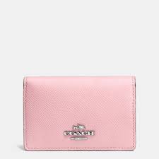 Product titlezodaca pink business aluminum id credit card wallet case holder metal box pocket. Coach Business Card Case In Crossgrain Leather In Pink Lyst