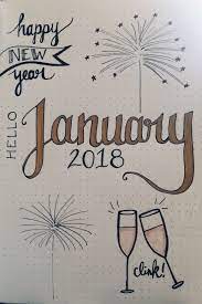 My January Cover Page I Drew Inspiration From Several Different Sources And I Love The End Resul Bullet Journal Cover Page Bullet Journal Month Bullet Journal