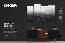 Canvas Print Generator Room Edition Mockup Design Canvas Prints Graphic Design Studios