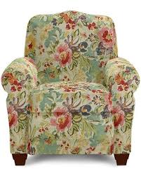 Faris Low Profile Recliner By La Z Boy With Watercolor Fabric Blue Chairs Living Room Comfy Chairs Fabric Dining Chairs