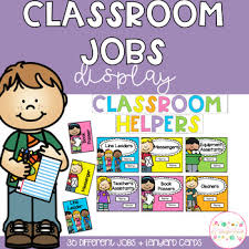 classroom jobs helpers chart