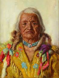 Washington Landscape with Peace Medal Indian