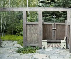 It was almost time for the fun part, building up the walls for the shower! Private Idaho A Rustic Outdoor Shower In Sun Valley Gardenista