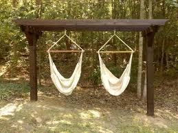Cool Diy Hanging Chair Stand In 2020 Hammock Chair Stand Diy Backyard Hammock