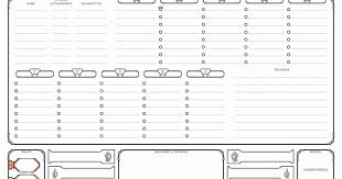Compact Variant Of The Basic Sheet Character Sheet Sheet D D