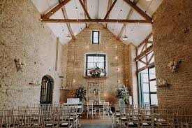 Merriscourt High Ceiling Barn With Fairy Lights Decor Cotswolds Wedding Venue Cotswolds Wedding Rustic Wedding Decor Diy