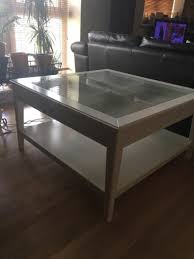 If you have a material of choice, look through a wide range of tables in different materials like marble, glass, wood, and metal. Ikea White Glass Top Coffee Table With Drawer For Sale In Lucan Dublin From Garnet