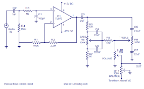 Power amplifier and tone control has been put together in a single pcb. A Quality Tone Control Circuit Using Opamp And Few Passive Components