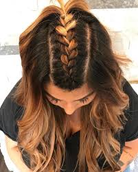 Hairstyle hair color hair care formal celebrity beauty. Down The Middle French Braid A Simple French Braid Down The Middle And Into A Ponytail Is Such A Cute Look It Easy Braids Easy Braid Styles Gorgeous Braids
