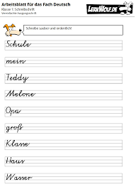 Deutsch klasse 1 grundschule ubungen : Ubungen Deutsch Klasse 1 Kostenlos Zum Download Lernwolf De