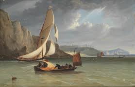 Bonhams : John Lynn (British, fl. 1826-1845) A Royal Yacht Squadron cutter  running inshore out of the tide; and 'Smugglers landing' (2)