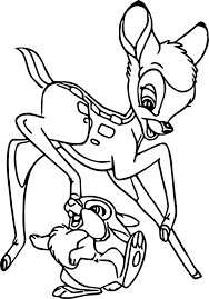 Bambi Coloring Book Pages In 2020 Bunny Coloring Pages Bambi And Thumper Cartoon Coloring Pages