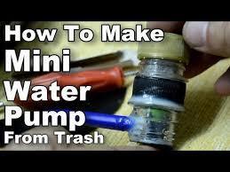 how to make mini water pump from trash