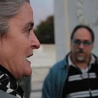 MAJ. Rhonda Lee Cornum, a flight surgeon assigned to the 2nd Battalion,  229th Aviation Brigade and a former prisoner of war, is reunited with a  loved one upon her return to the