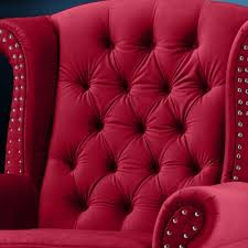 We've handpicked the 10 best wingback armchairs in 2021 and compared features, prices and quality so you can make an informed purchase. Scarlet Red Velvet Chesterfield Wing Back Chair