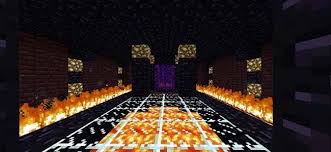The game world consists of jagged 3d objects, mainly cubes. Minecraft Nether Portal Design Tips Tricks Enderchest
