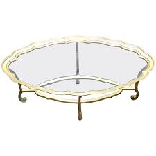 Vintage la barge brass coffee table with glass top. Elegant Brass And Glass Labarge Coffee Table At 1stdibs