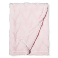 Convertible woombie pink swaddle blanket, with or without vent: Plush Embossed Baby Blanket Hearts Cloud Island Pink Target