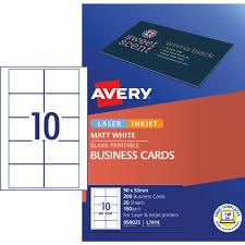 Each card has a green border and room for your business logo. Avery Business Cards White 20 Sheets 10 Per Page Officeworks