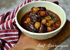 Julia Child S Beef Stew In Red Wine With Bacon Onions And Mushrooms Beef Bourguignon Recipes Beef Recipes